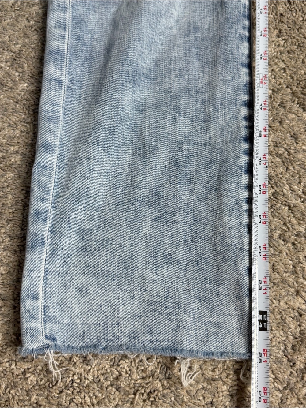 LIVERPOOL Los Angeles Jeans 6 acid wash fray hem straight leg skinny mid rise - Picture 7 of 7
